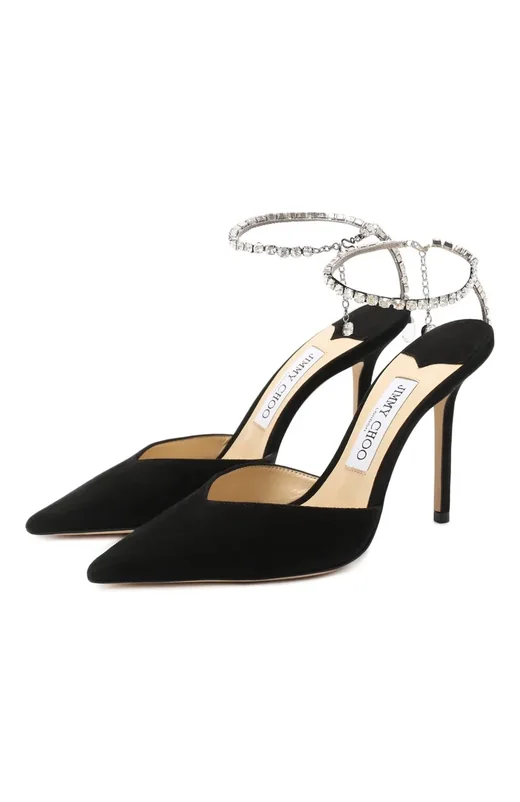 Туфли: Jimmy Choo · черные замшевые туфли на каблуке