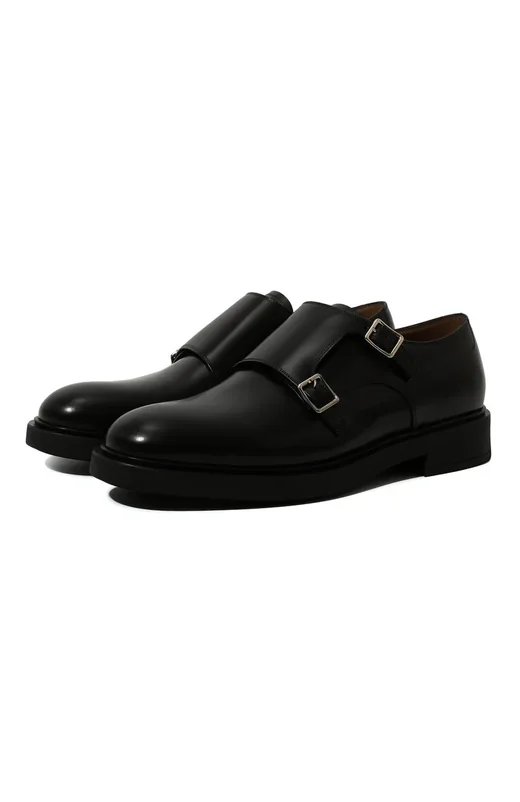 Лоферы: Gianvito Rossi · черные кожаные монки
